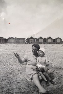 Richard and Sister Ena at the beach about 1949